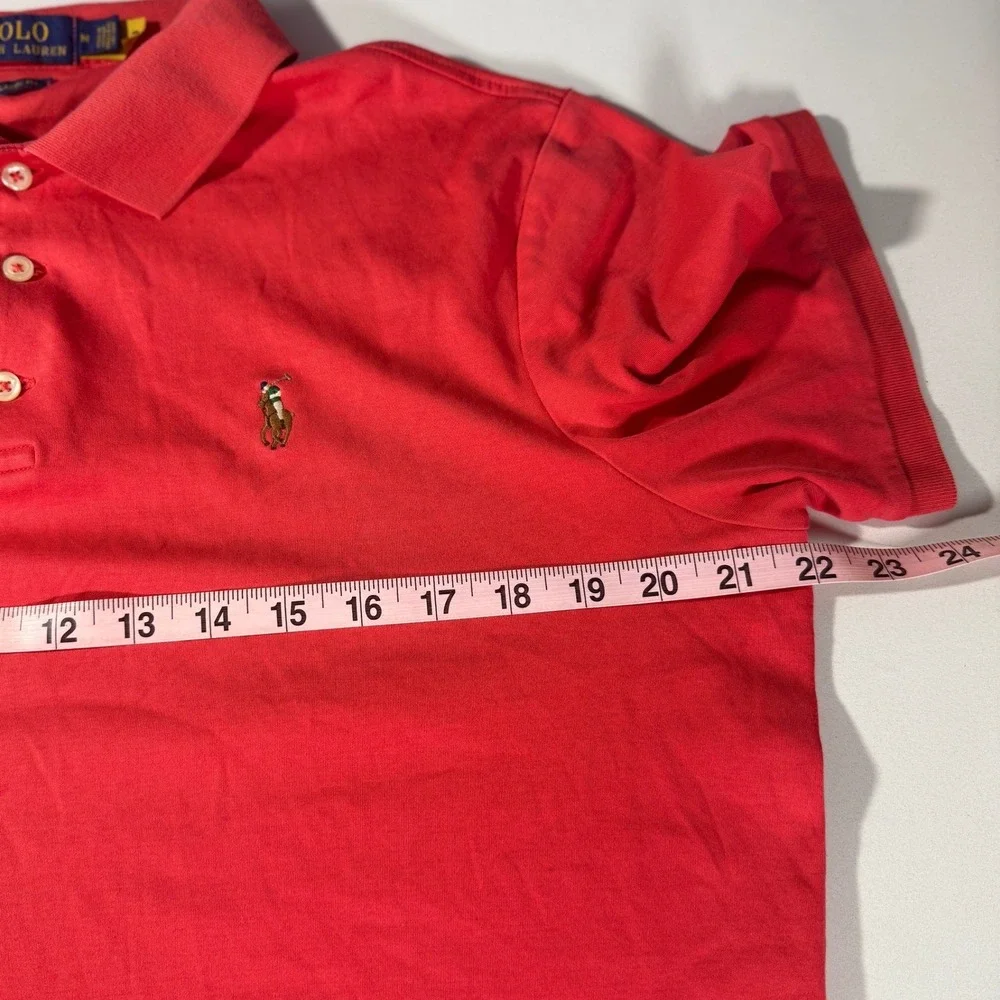 Polo Ralph Lauren Mens Classic Fit Red/Orange Short‎ Sleeve Polo Shirt Size M